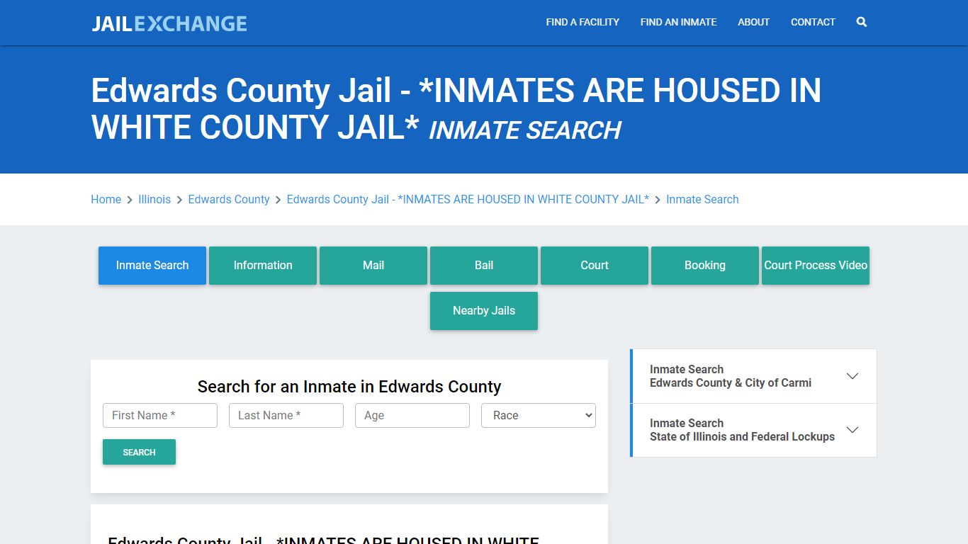 Edwards County Jail - *INMATES ARE HOUSED IN WHITE COUNTY JAIL*