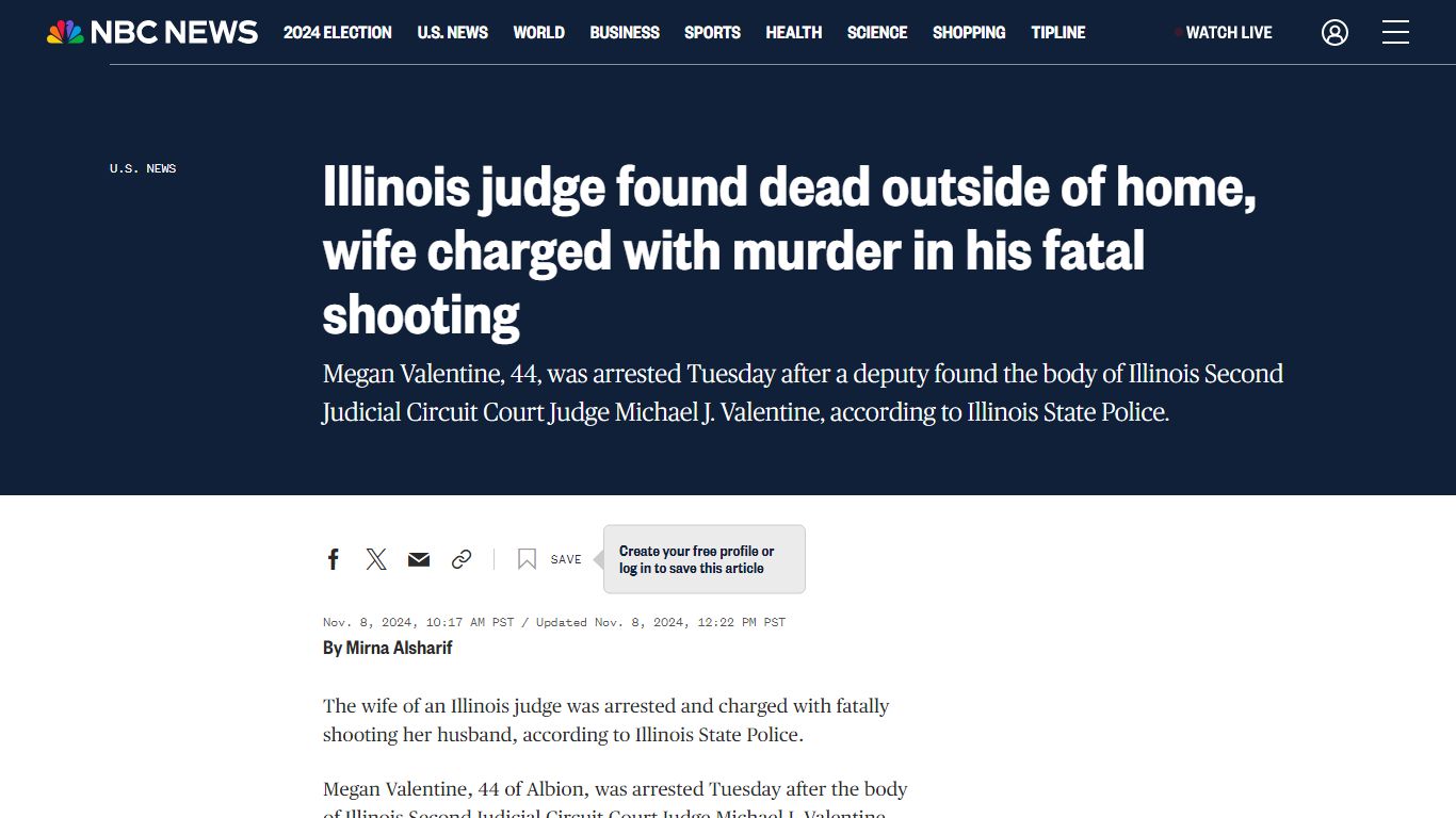 Illinois judge found dead outside of home, wife charged with murder in ...