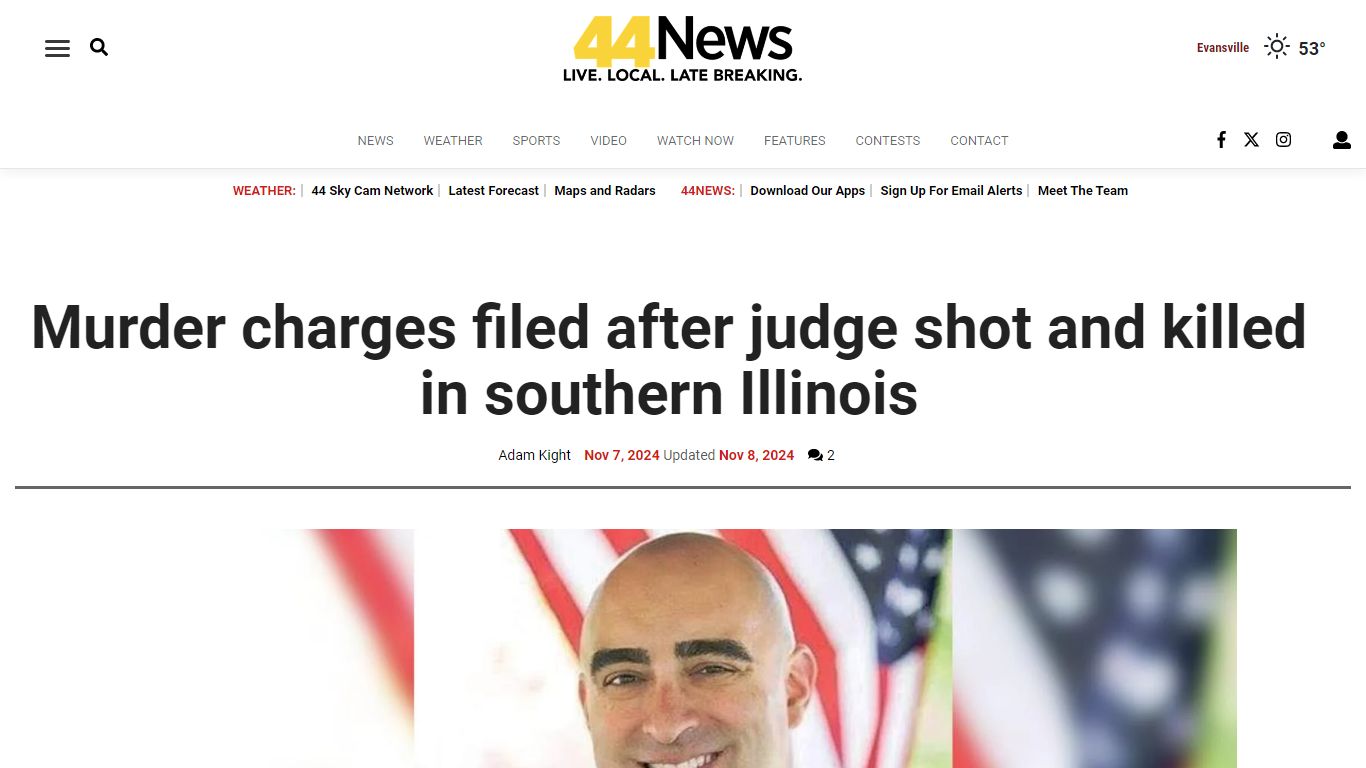 Murder charges filed after judge shot and killed in southern Illinois